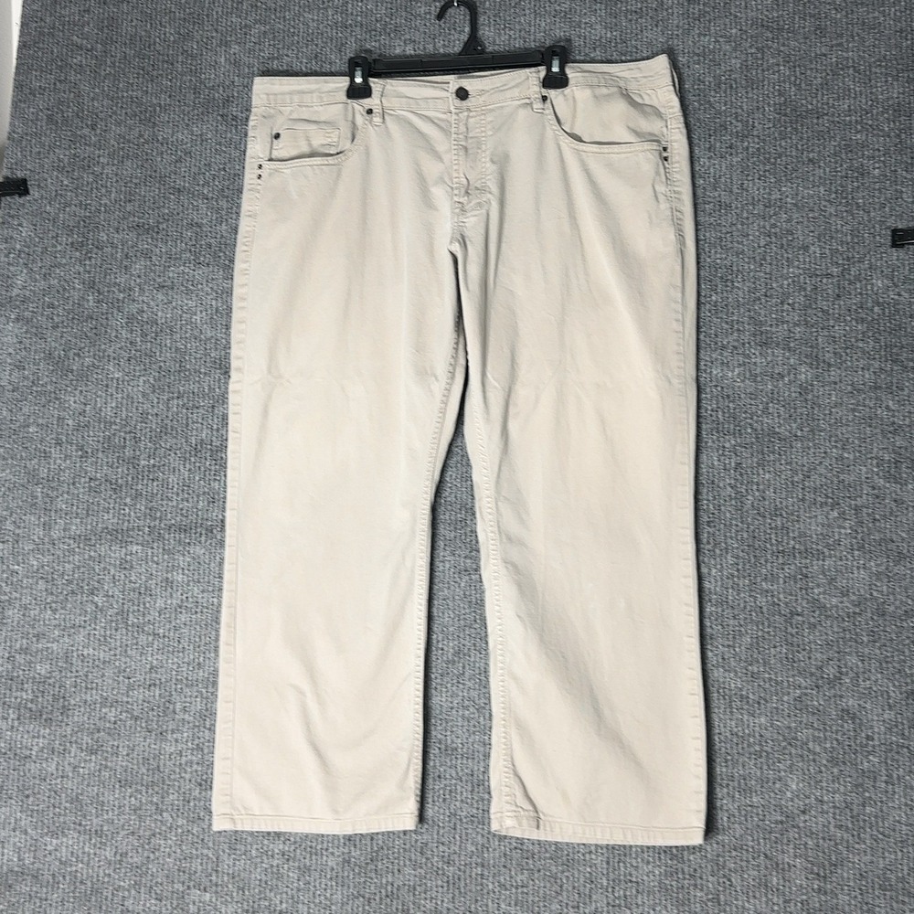 Buffalo David Bitton Sam-X Slim Straight Pants Mens 38x34 Beige Khaki Stretch